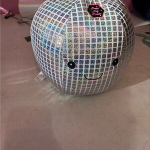 FAO Schwarz Silver and Black Sparkle Pillow